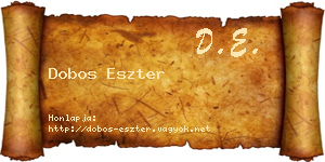 Dobos Eszter névjegykártya